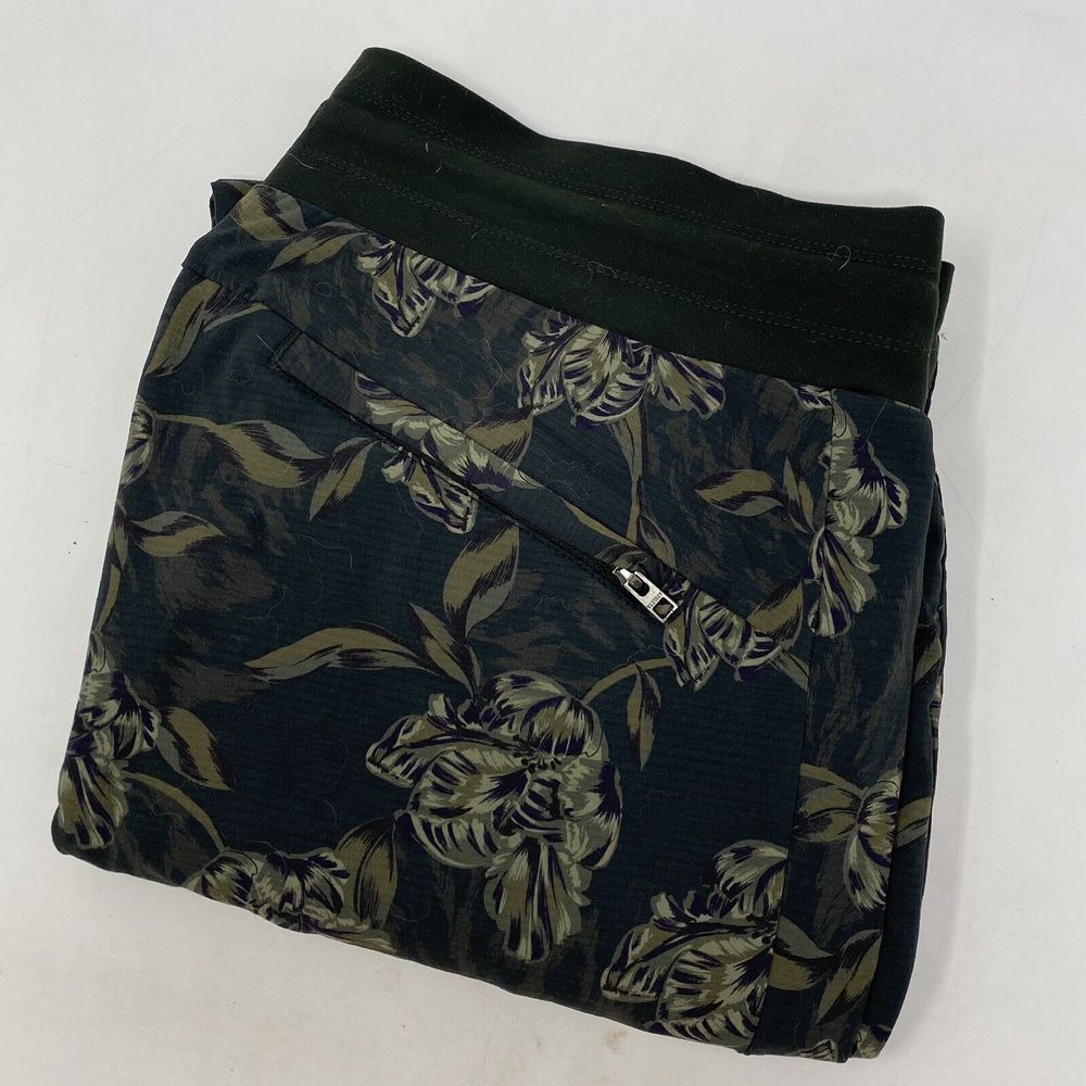 Athleta Women's 12 Green Floral Print Trekkie North Printed Jogger Pants